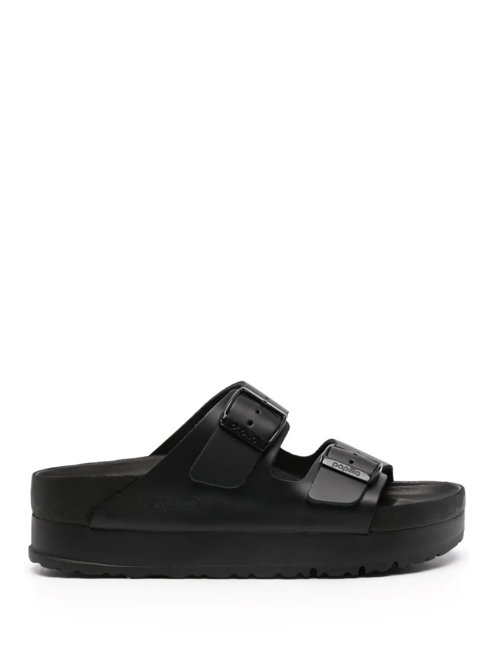 Papillio Black Platform Slide Sandals